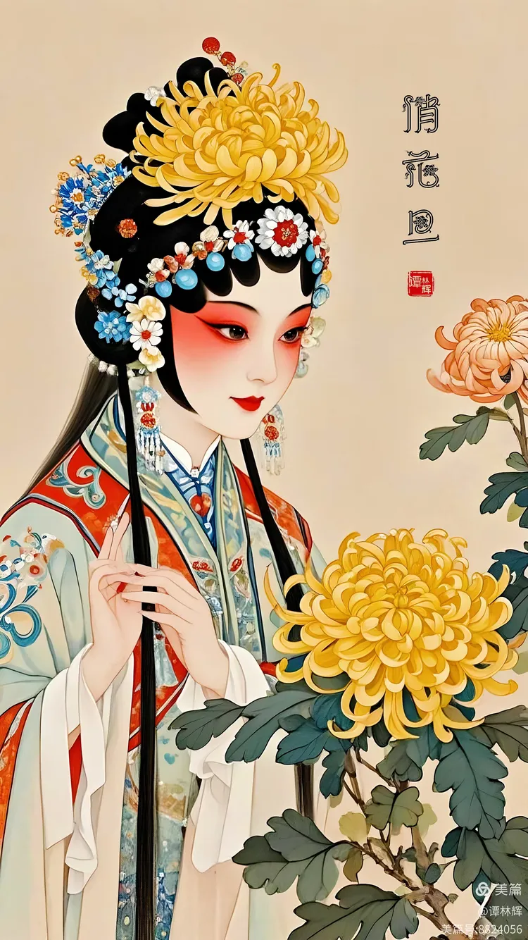 画意:俏花旦